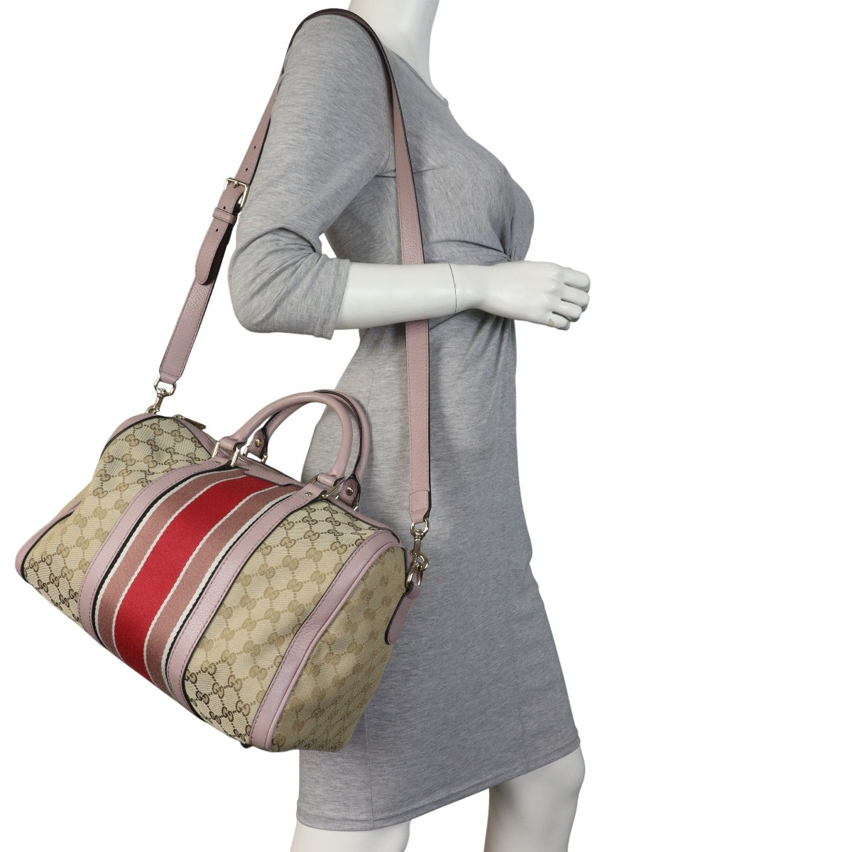 Gucci Vintage Web Original GG Boston Bag Medium