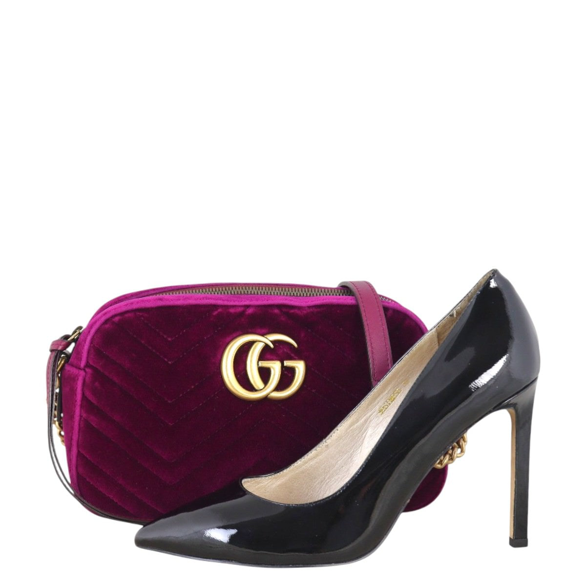 Gucci GG Marmont Velvet Small Camera Bag