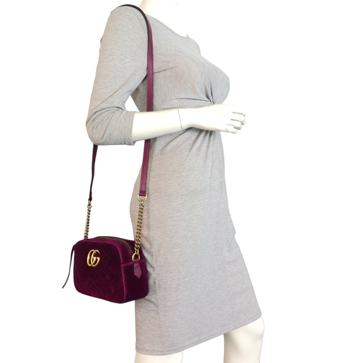 Gucci GG Marmont Velvet Small Camera Bag