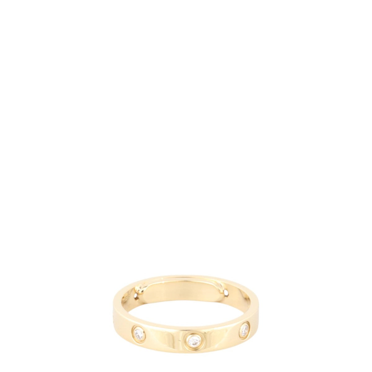 Cartier Love Ring Small 18k Yellow Gold 8 Diamonds
