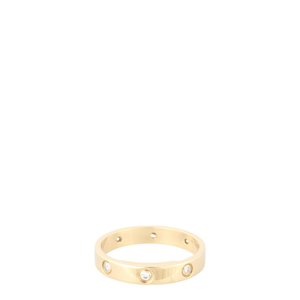 Cartier Love Ring Small 18k Yellow Gold 8 Diamonds