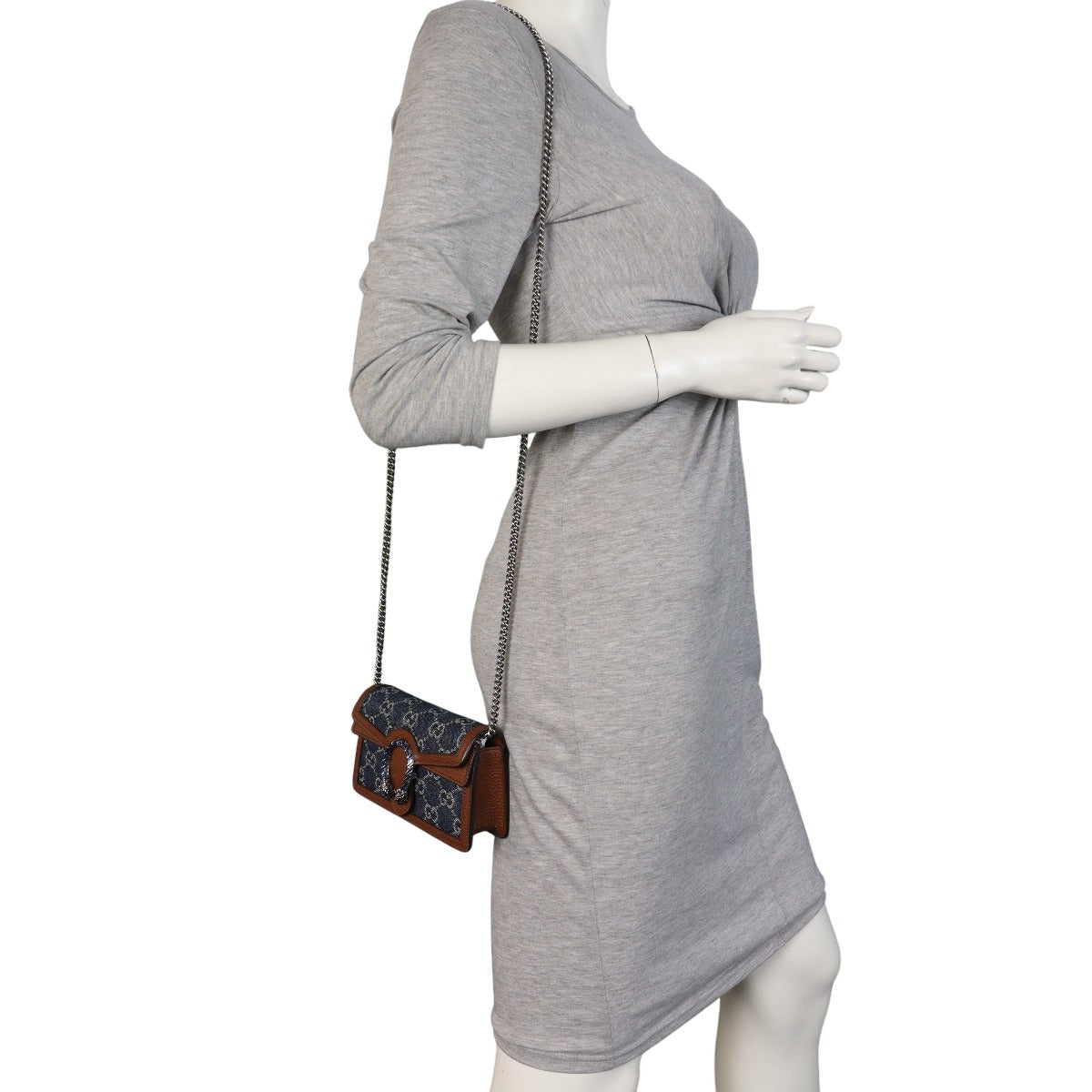 Gucci Dionysus GG Denim Super Mini Chain Bag