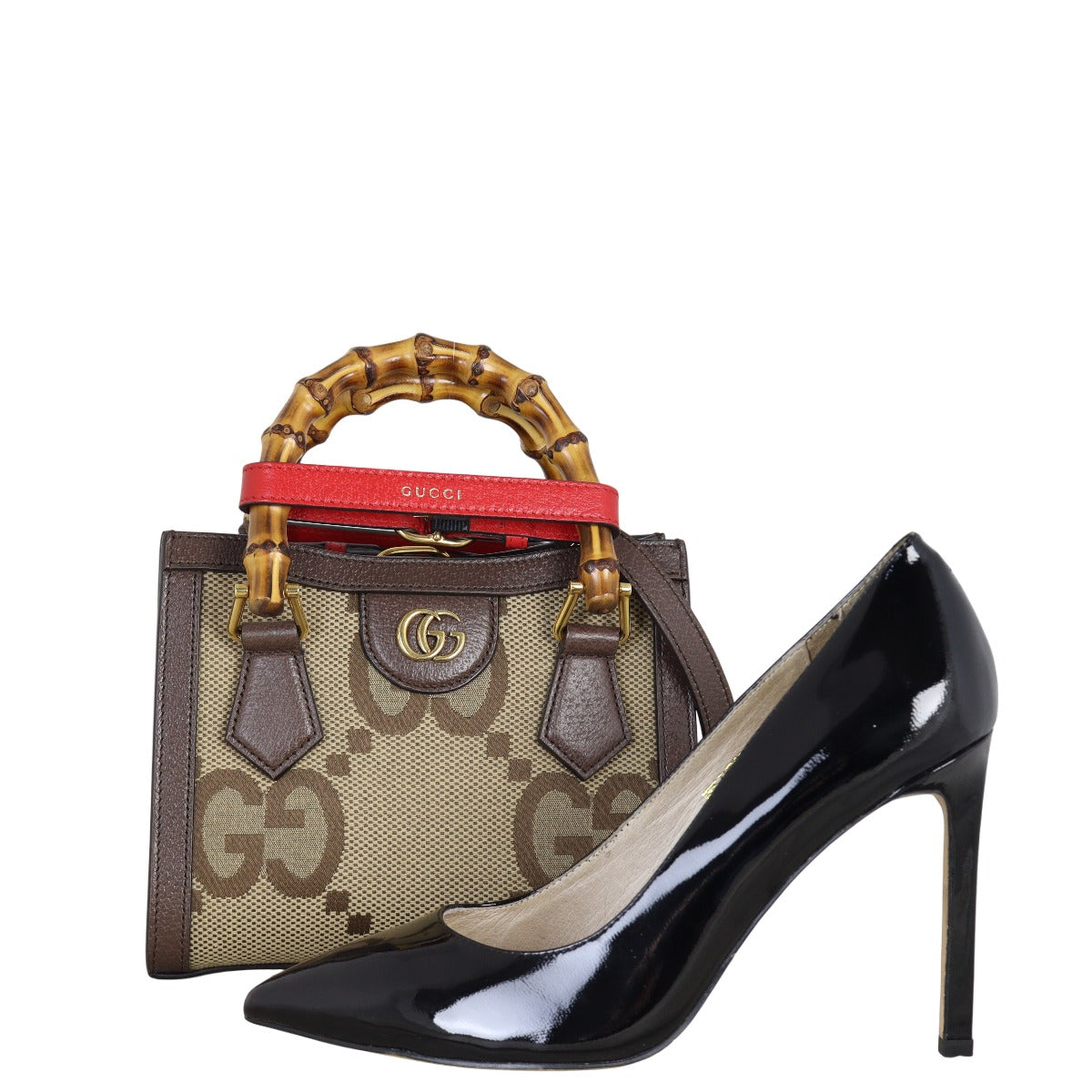 Gucci GG Jumbo Diana Bamboo Top Handle Mini Tote
