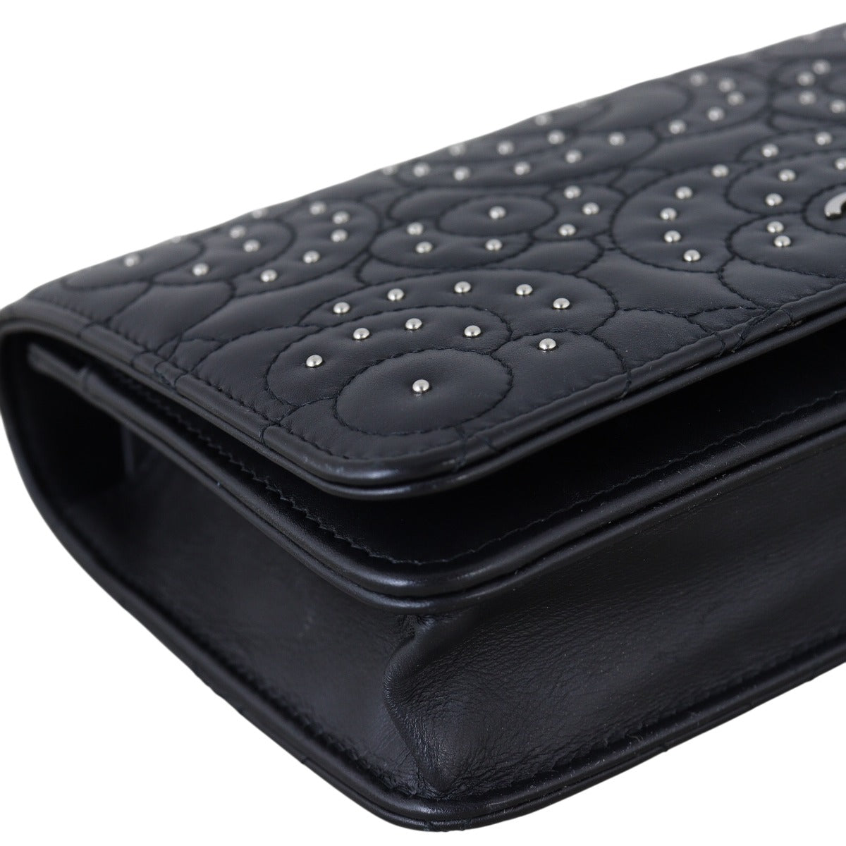 Chanel Camellia Studded Wallet on Chain