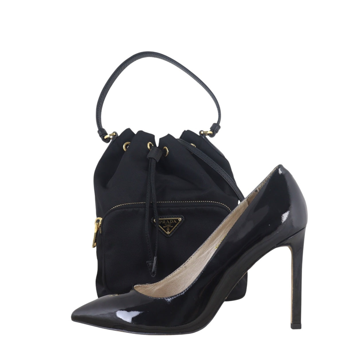 Prada Duet Tessuto Bucket Bag