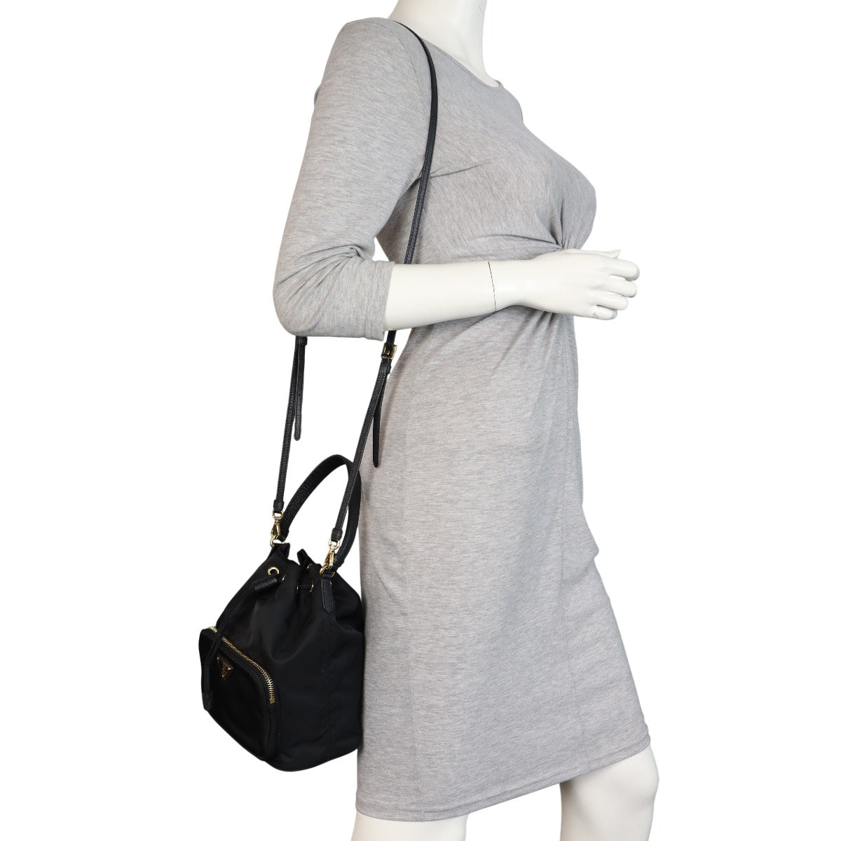 Prada Duet Tessuto Bucket Bag