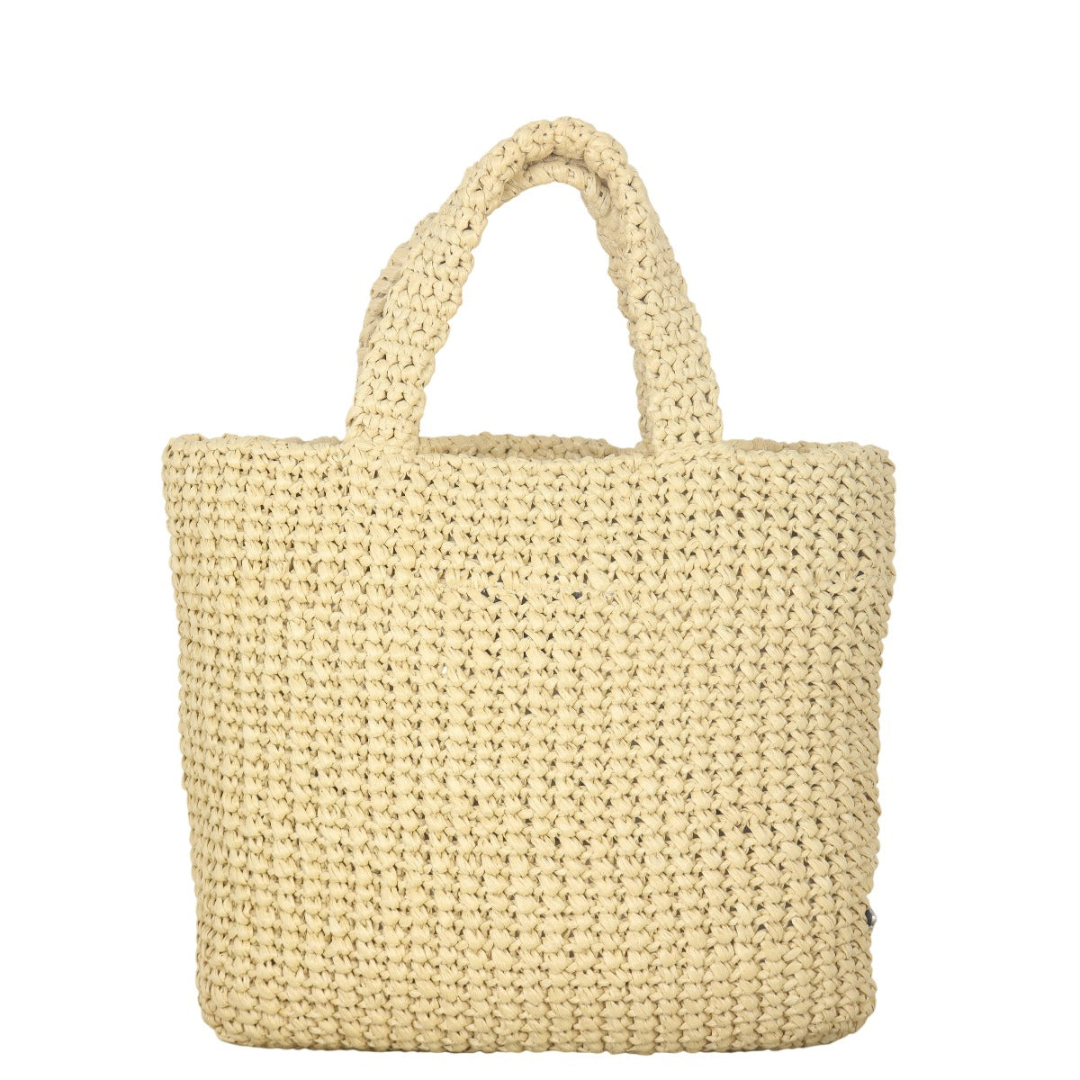 Prada Raffia Logo Tote Small