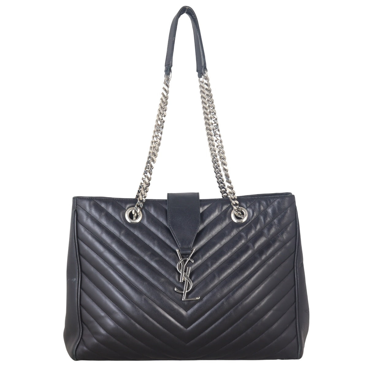 Saint Laurent Chevron Shopping Tote