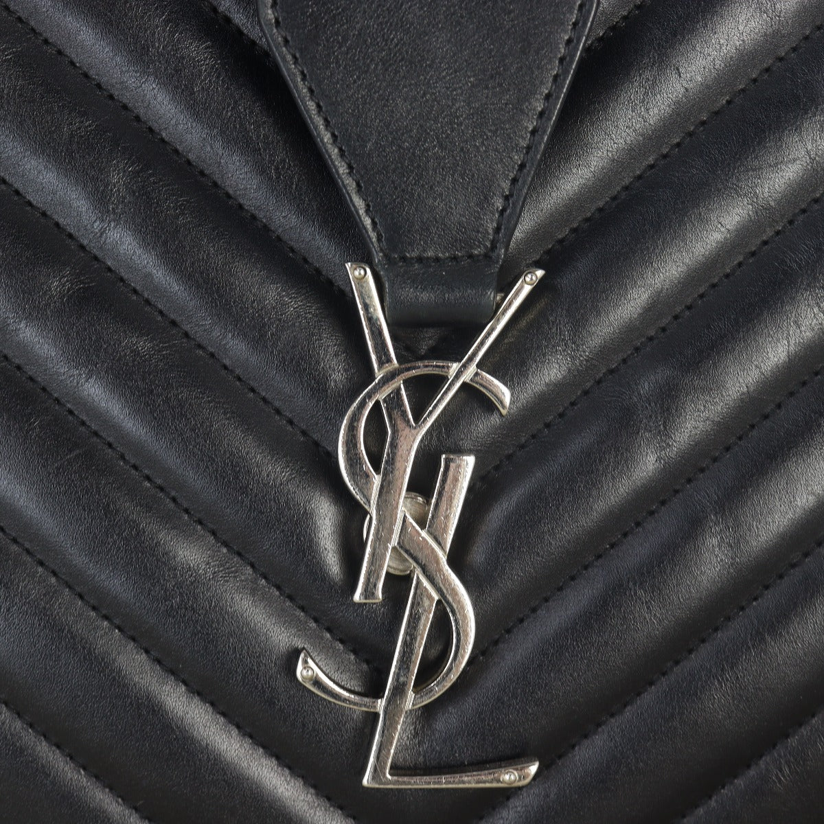 Saint Laurent Chevron Shopping Tote