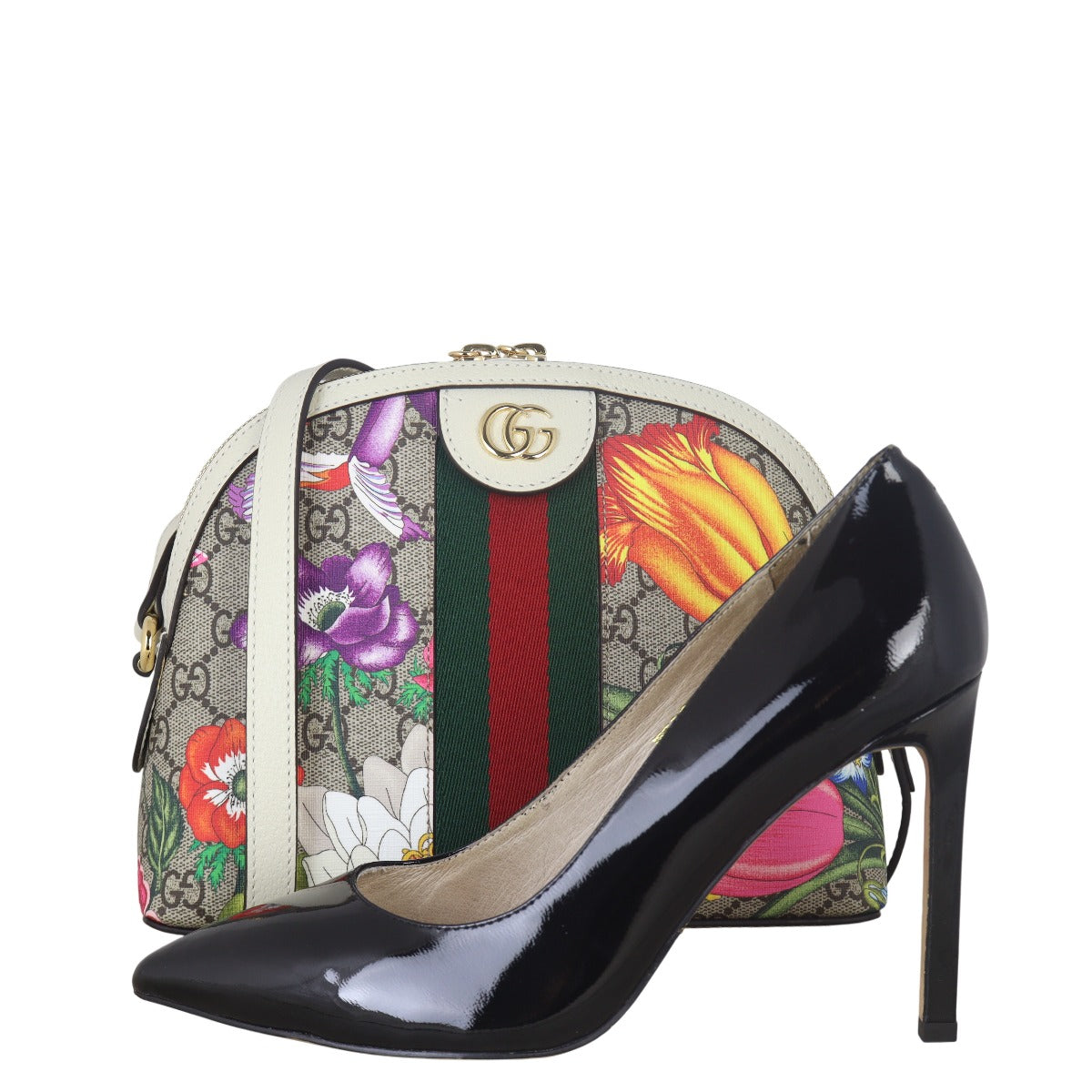 Gucci Ophidia GG Supreme Flora Small Shoulder Bag