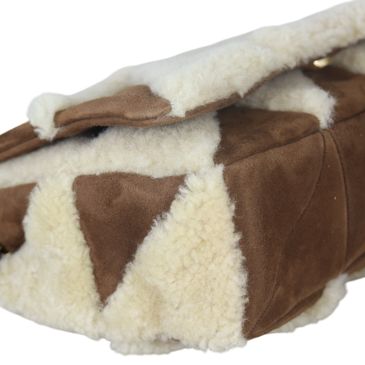 Saint Laurent Jamie Monogram Medium Shearling Patchwork