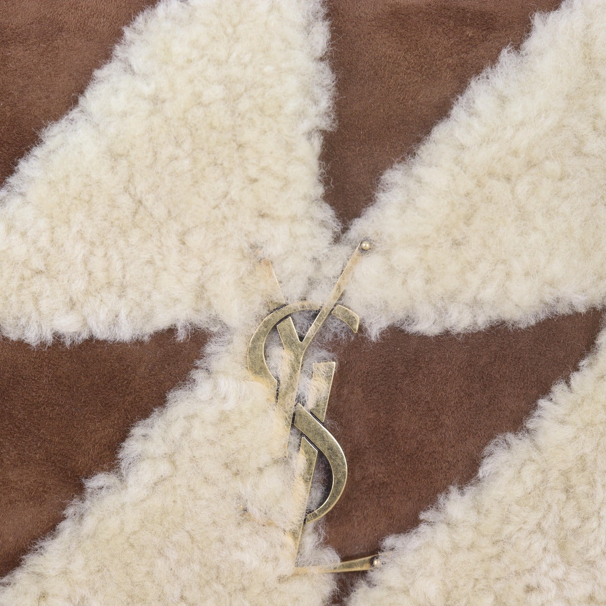 Saint Laurent Jamie Monogram Medium Shearling Patchwork
