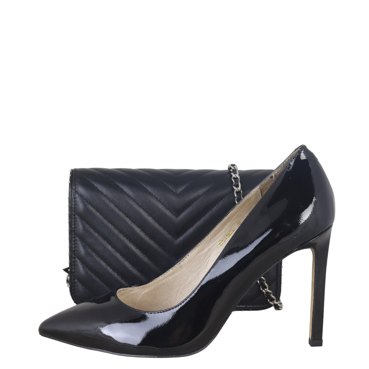 Chanel Classic Wallet on Chain Chevron Studded