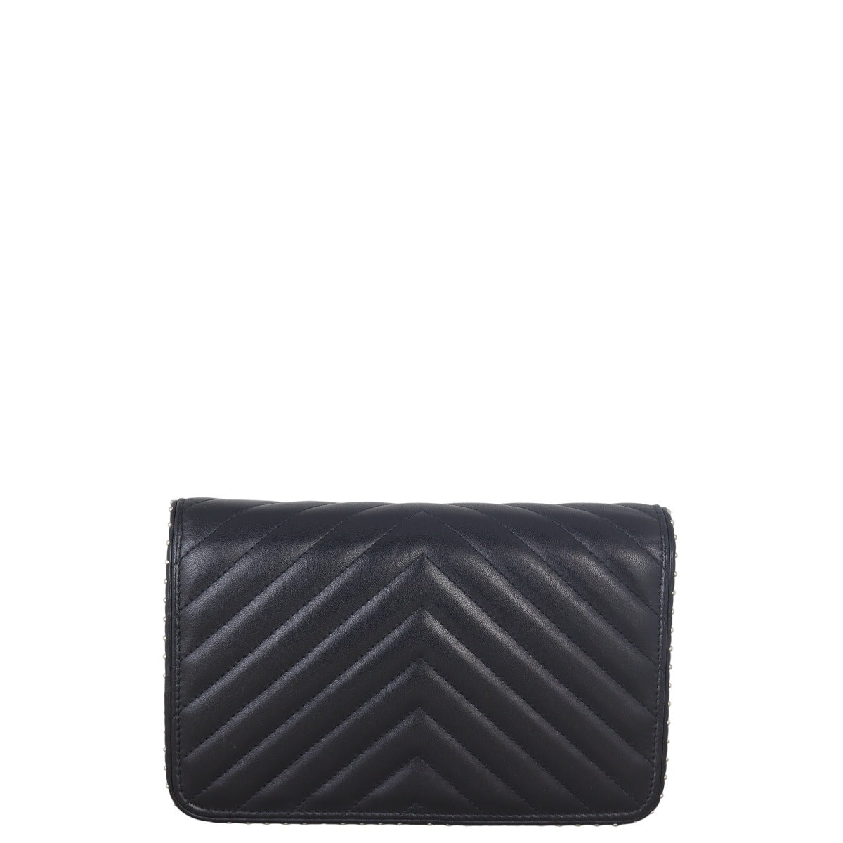 Chanel Classic Wallet on Chain Chevron Studded