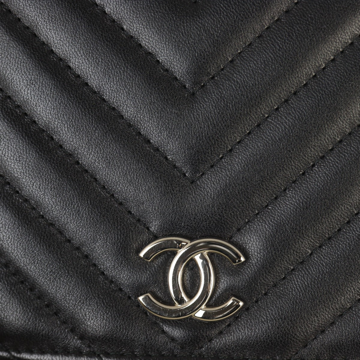 Chanel Classic Wallet on Chain Chevron Studded
