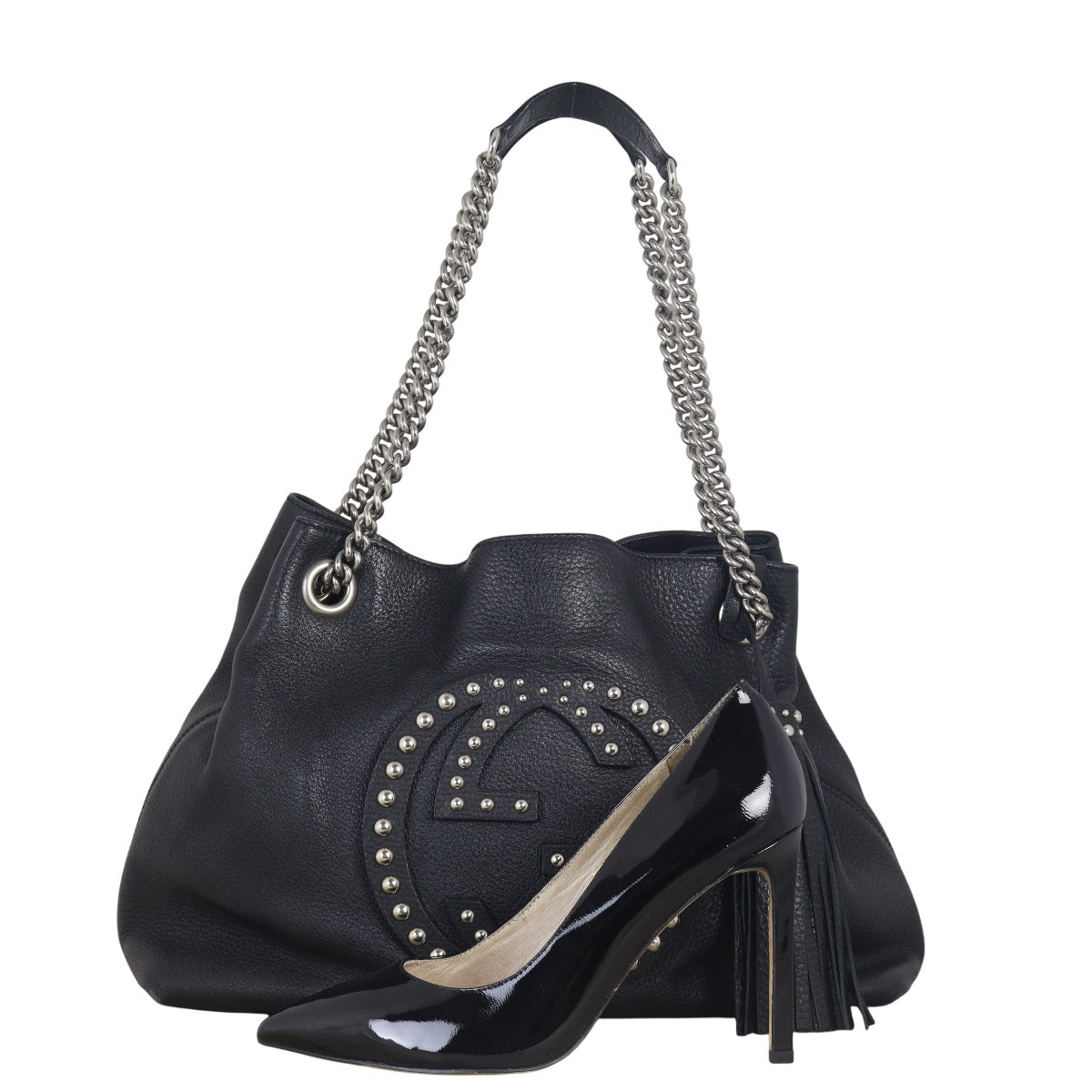 Gucci Soho Chain Shoulder Bag Studded Medium