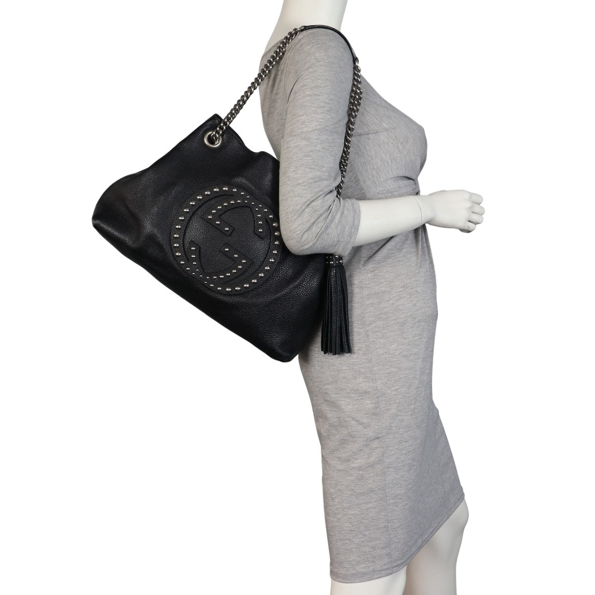 Gucci Soho Chain Shoulder Bag Studded Medium