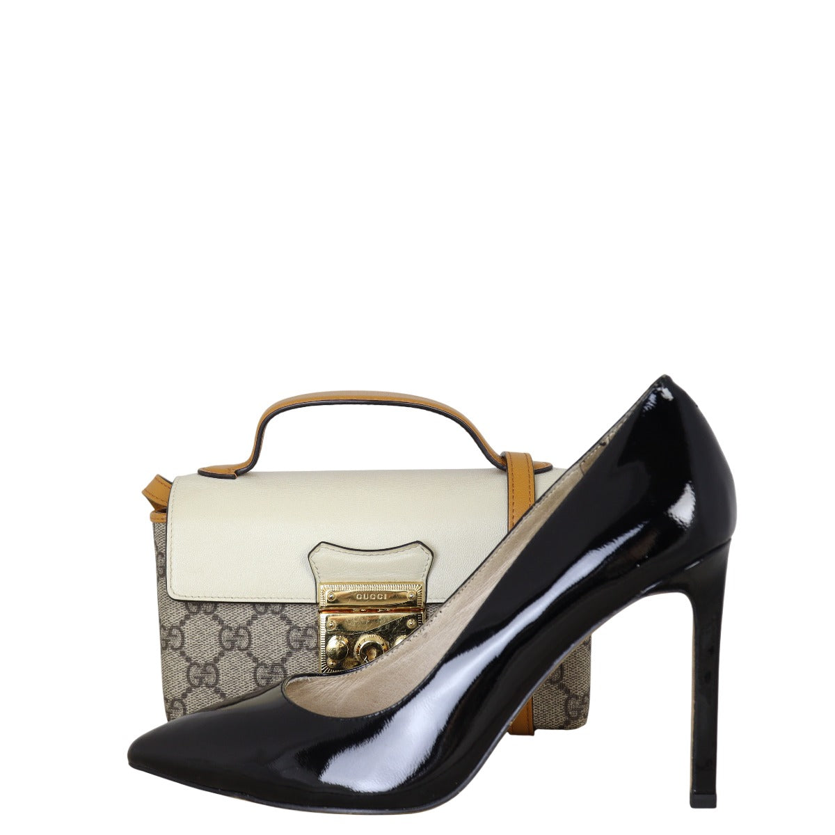 Gucci GG Supreme Padlock Mini Top Handle Shoulder Bag