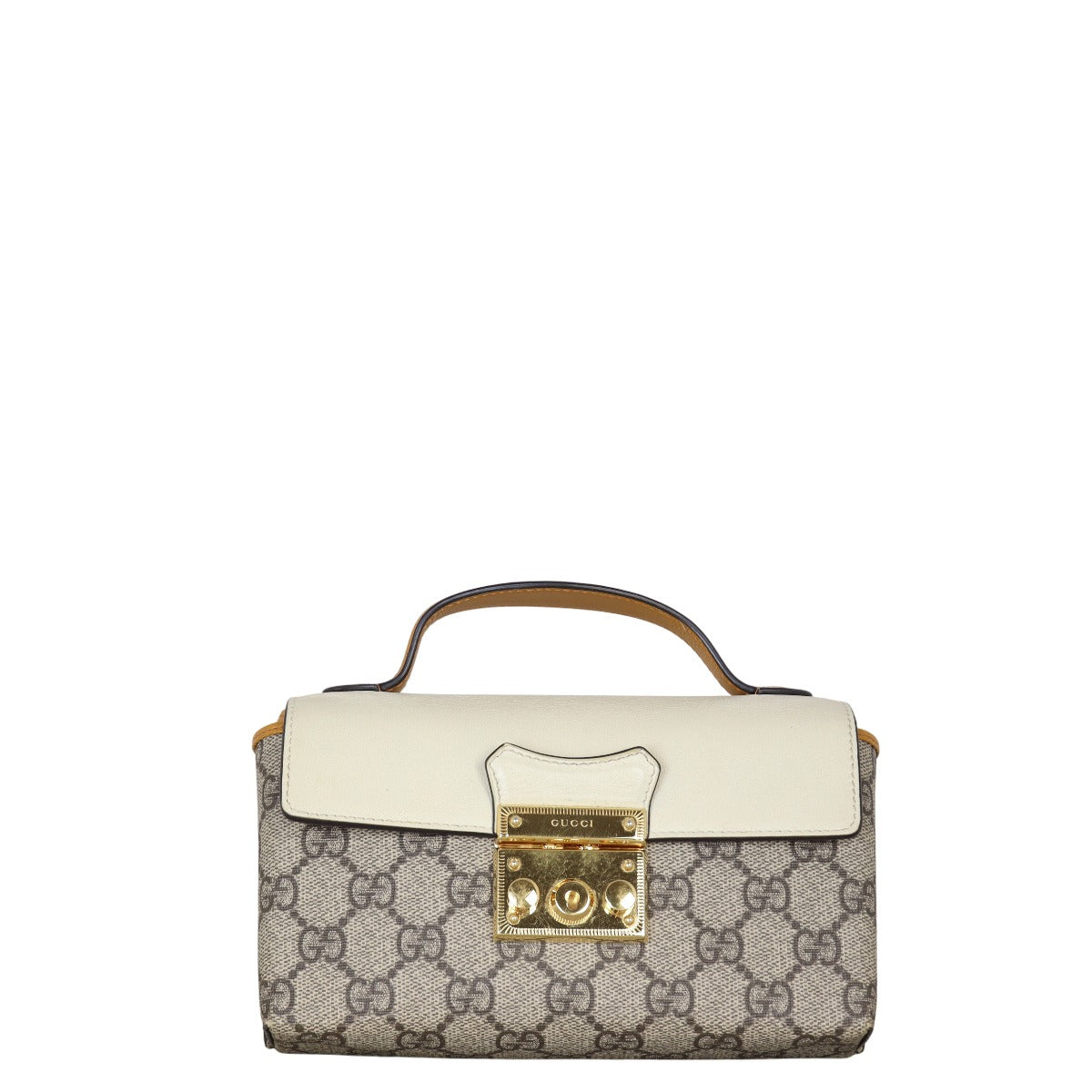 Gucci GG Supreme Padlock Mini Top Handle Shoulder Bag