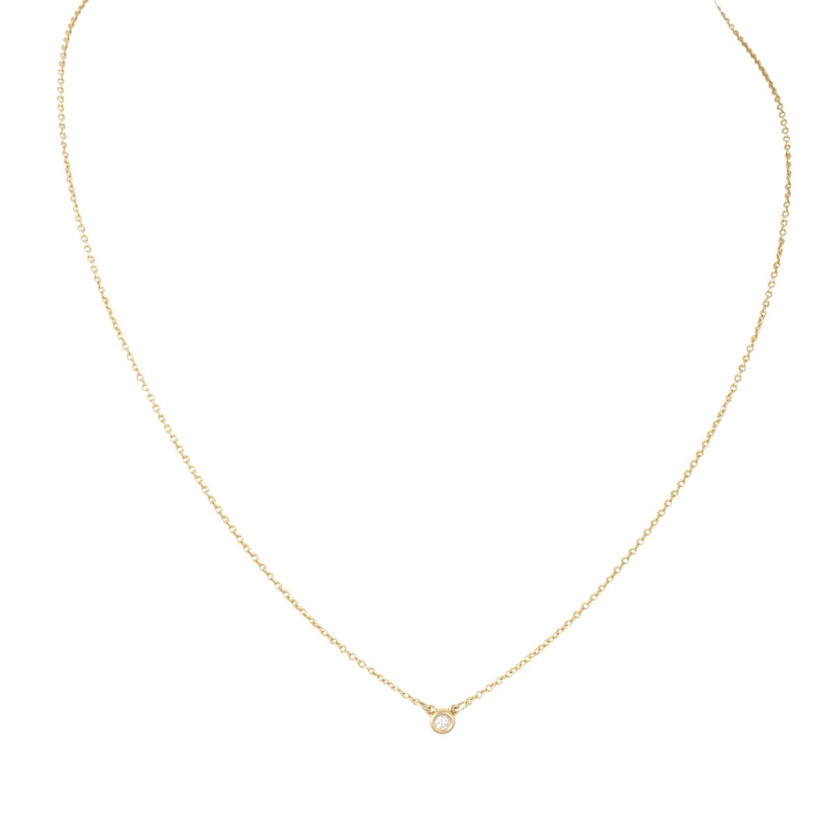 Tiffany & Co Diamonds by the Yard Single Diamond 18k Rose Gold Pendant