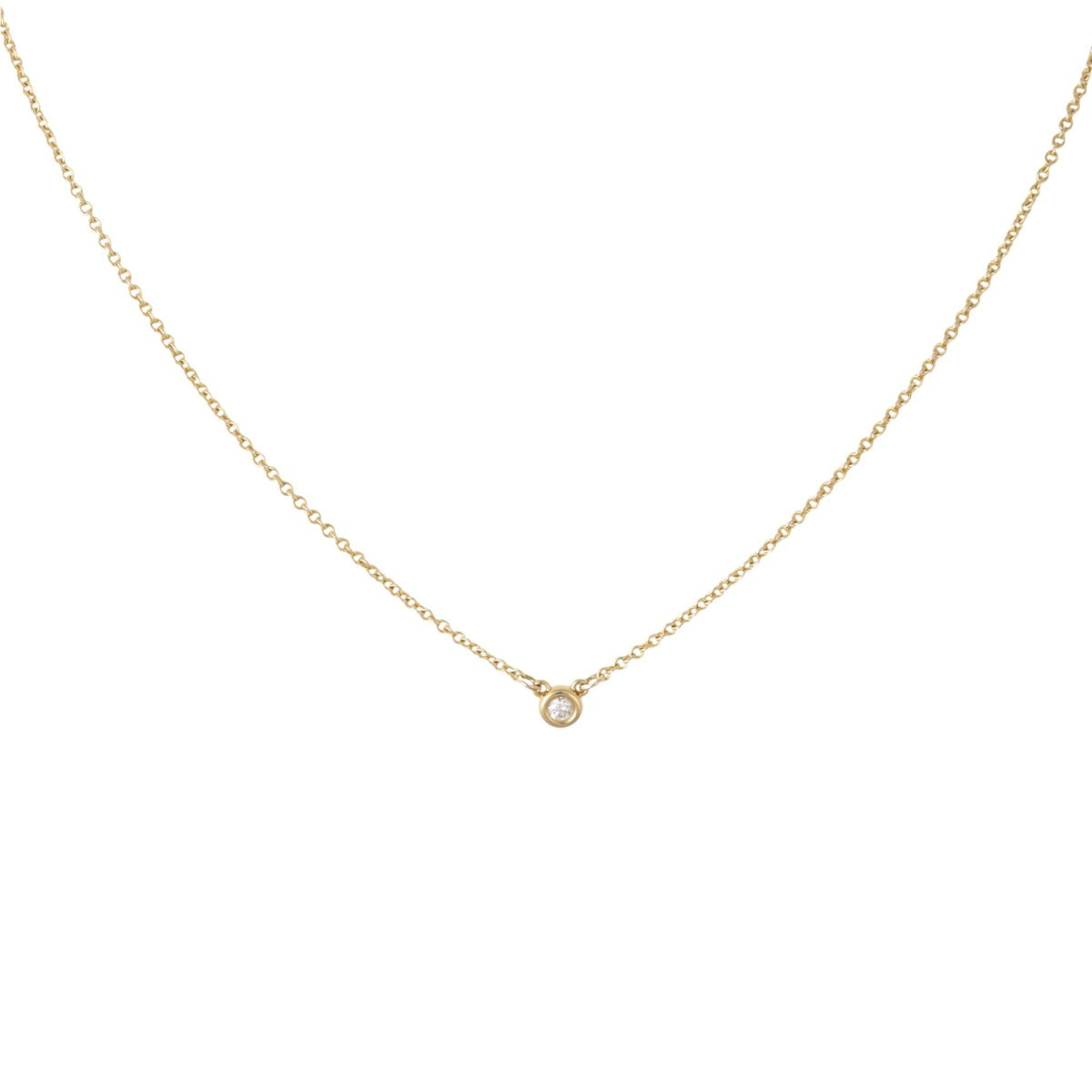 Tiffany & Co Diamonds by the Yard Single Diamond 18k Rose Gold Pendant
