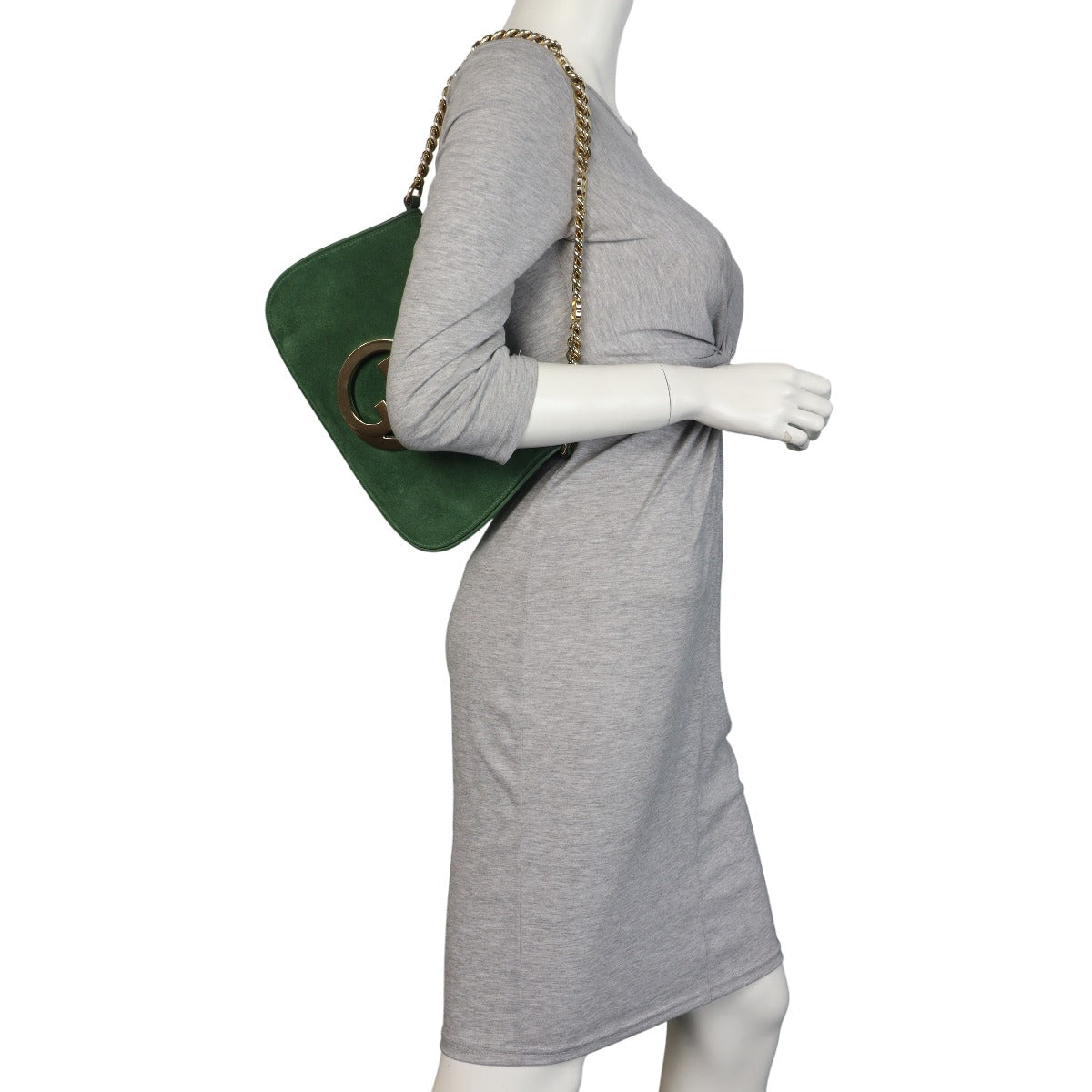 Gucci Interlocking G Blondie Crossbody Suede