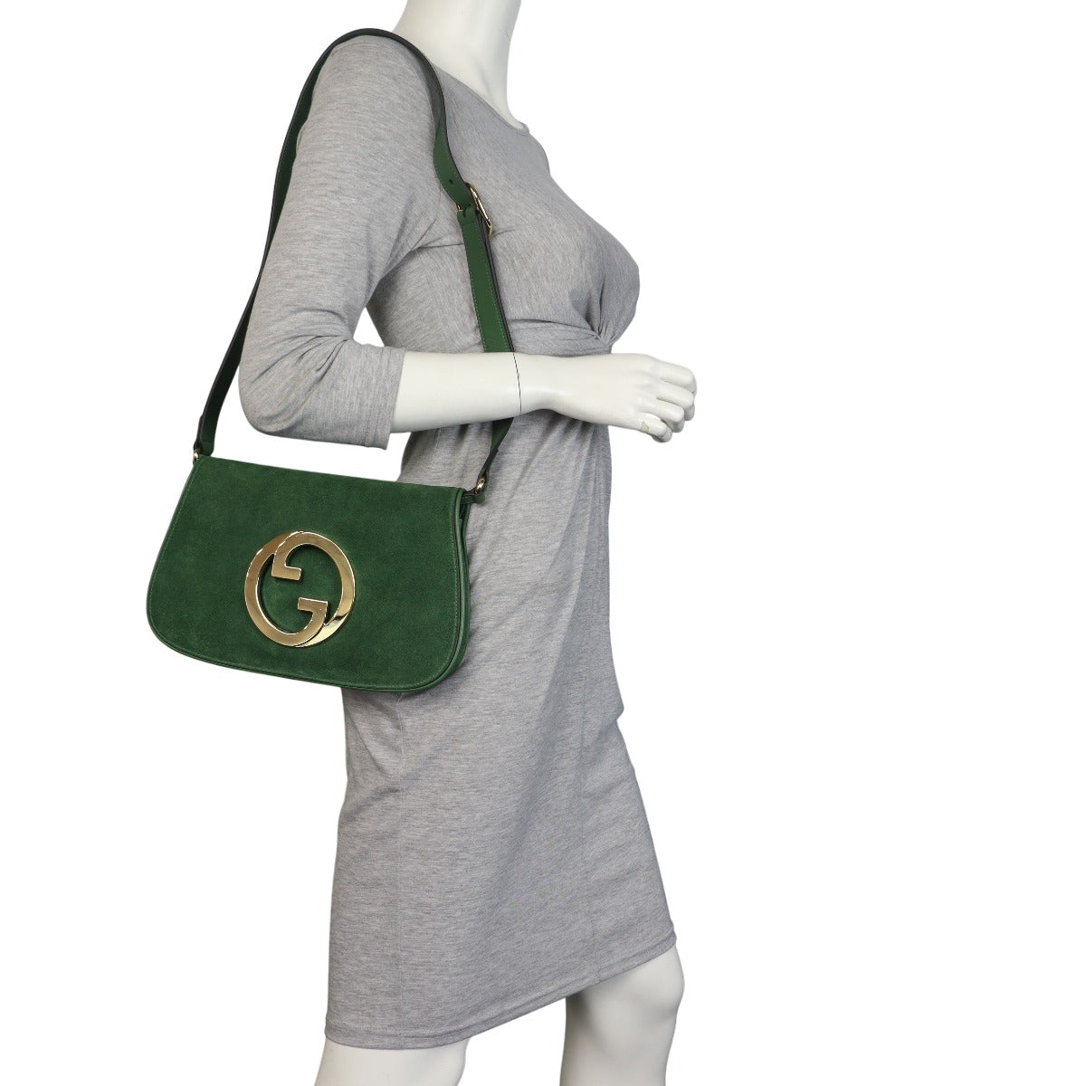 Gucci Interlocking G Blondie Crossbody Suede