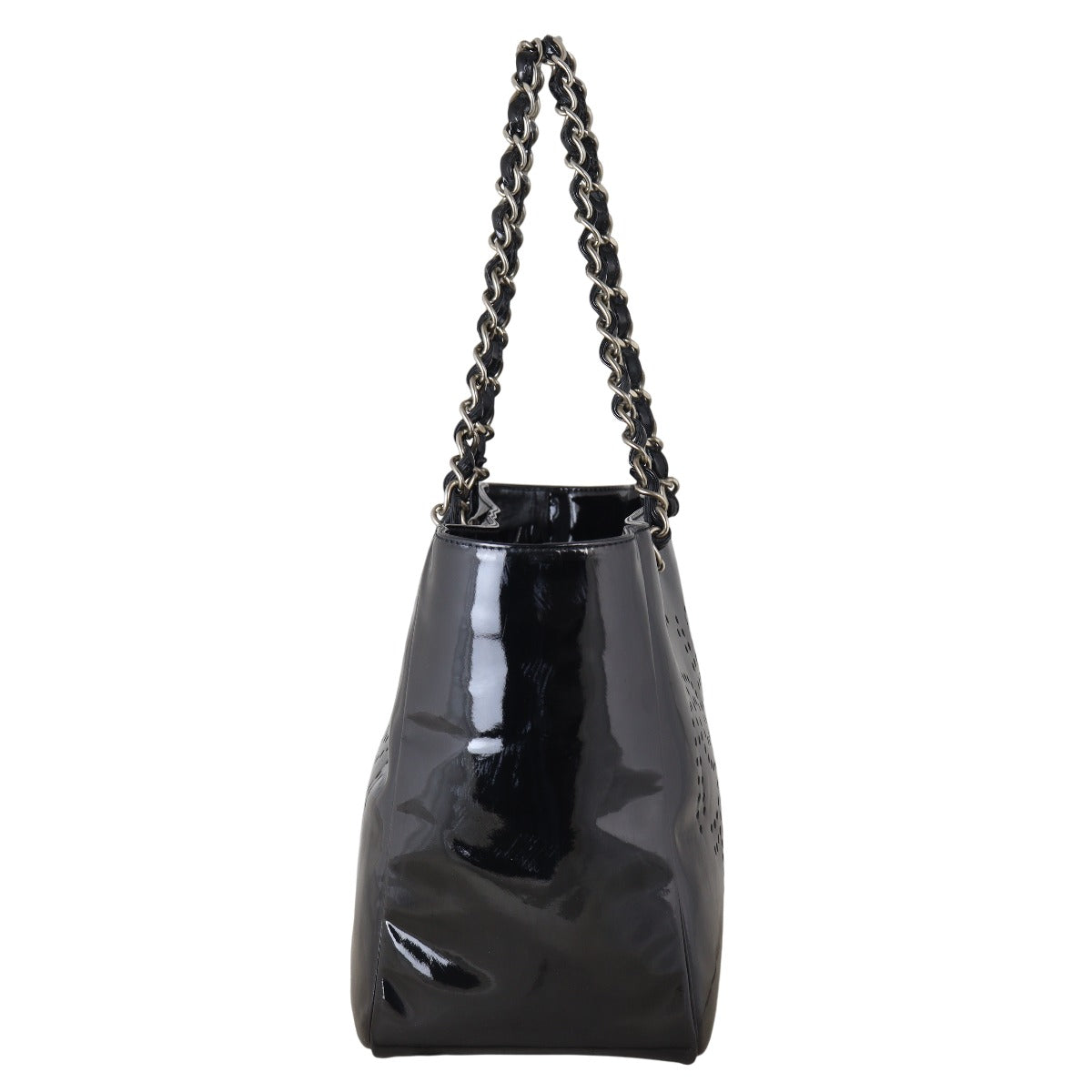 Chanel CC Perforated Tote Patent
