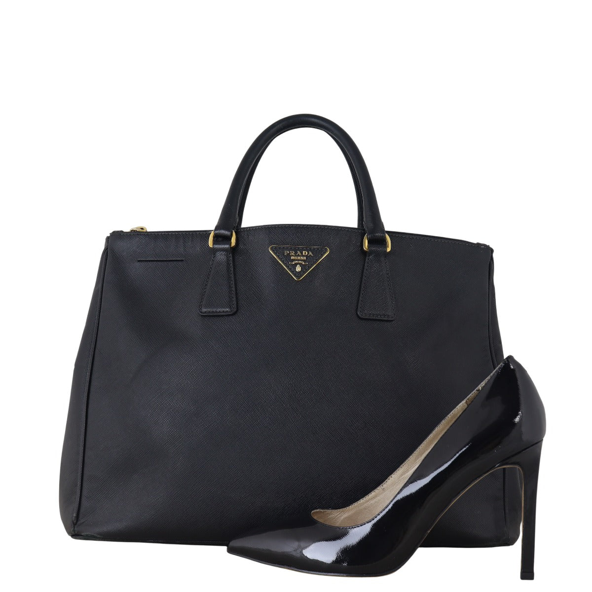Prada Saffiano Lux Galleria Double Zip Tote Large