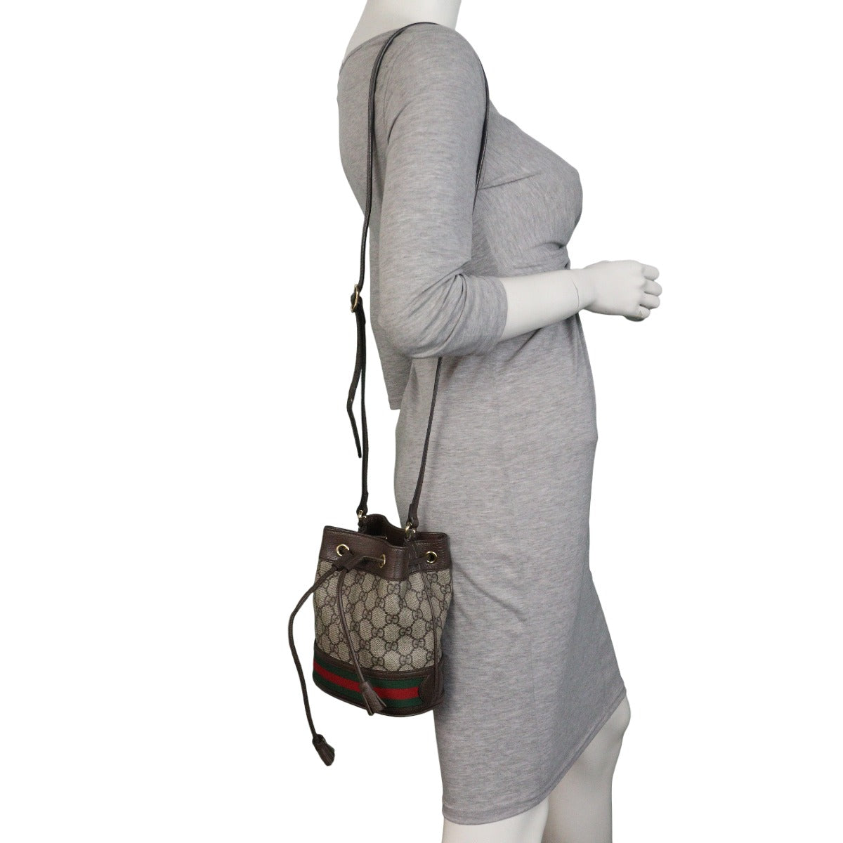 Gucci GG Supreme Ophidia Mini Bucket Bag