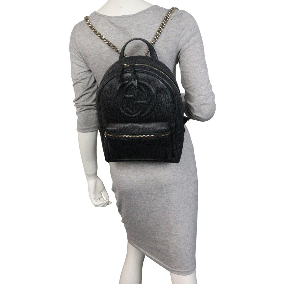 Gucci Soho Leather Chain Backpack