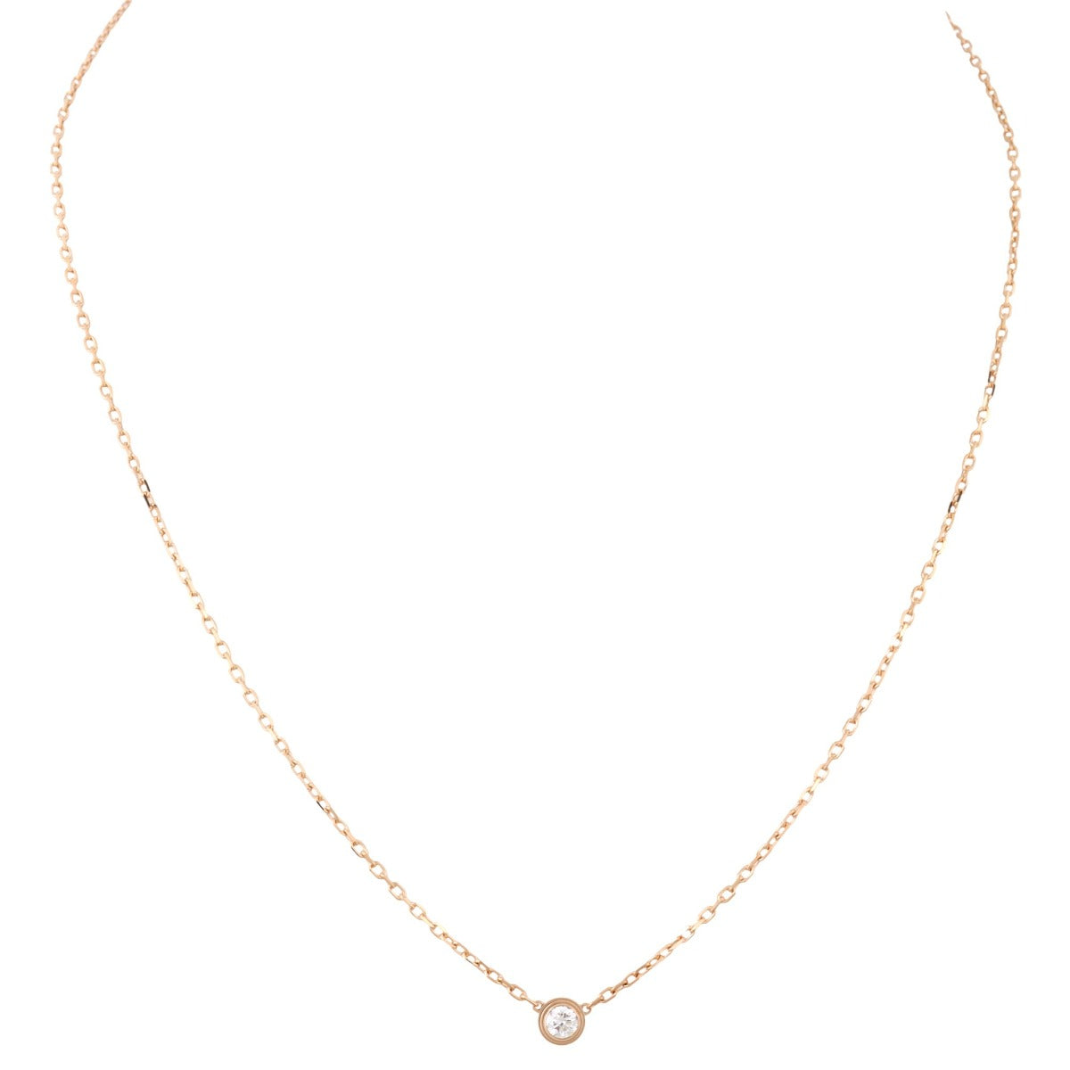 Cartier D’Amour Diamond 18k Rose Gold Necklace Small