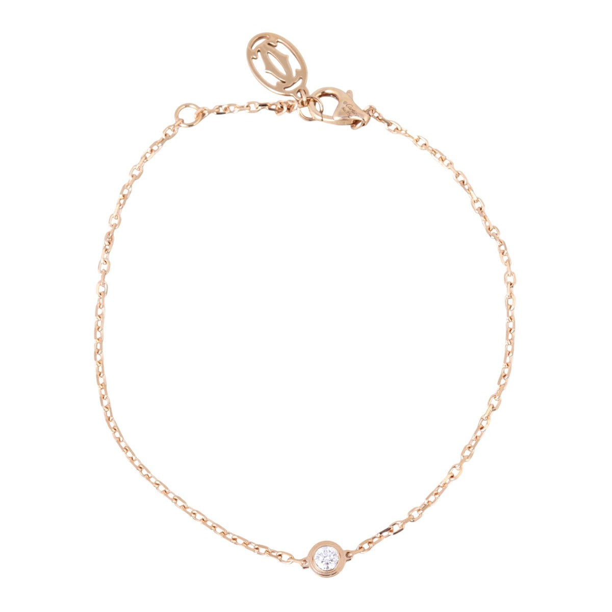 Cartier D’Amour Diamond 18k Rose Gold Bracelet Small