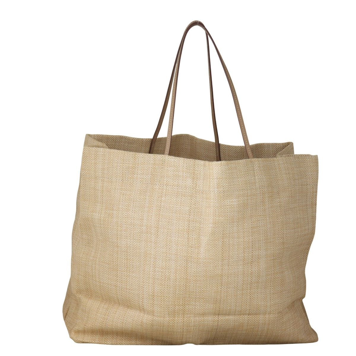 Prada Logo Raffia Tote