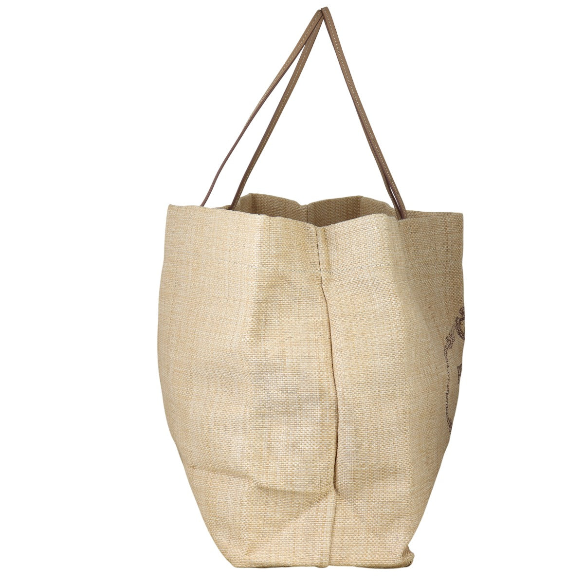 Prada Logo Raffia Tote