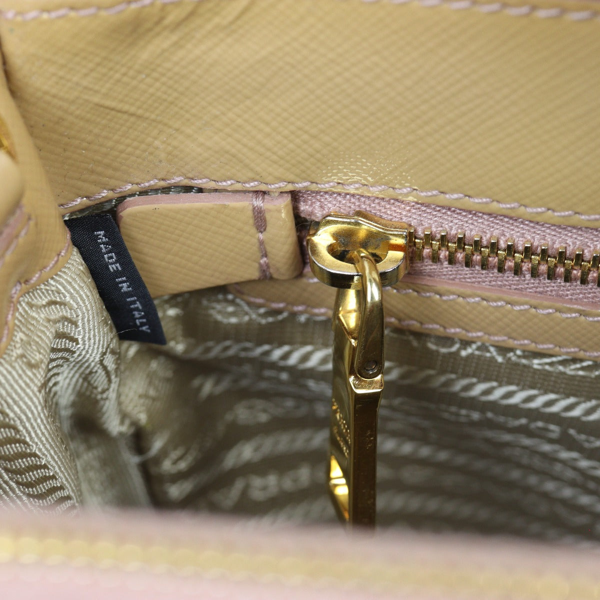 Prada Saffiano Vernice Galleria Double Zip Tote Mini