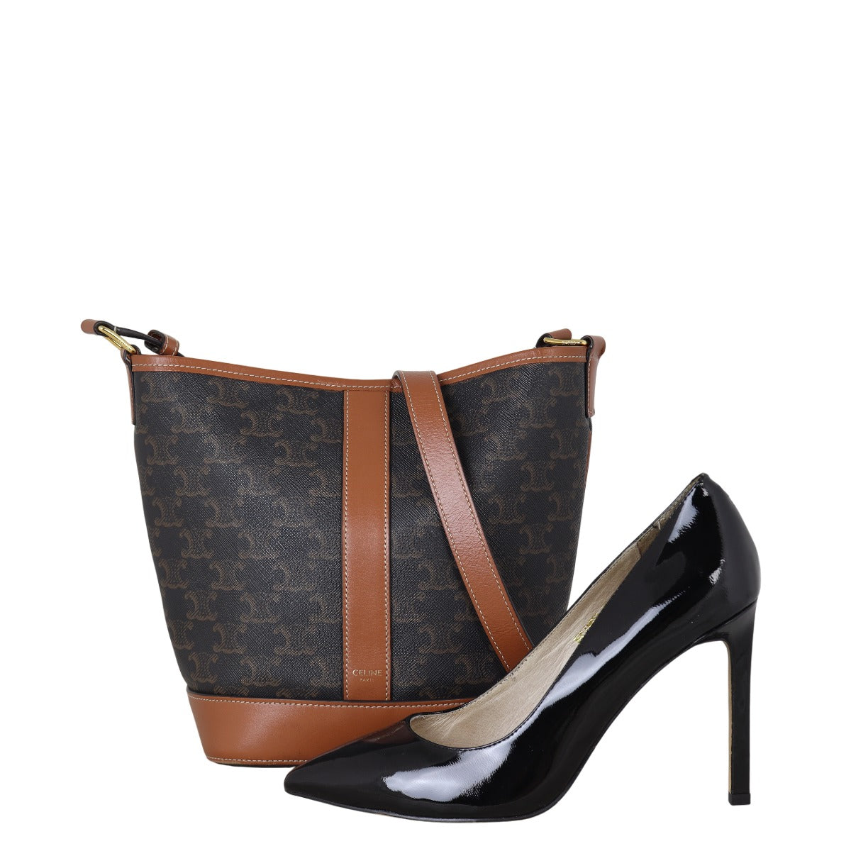 Celine Triomphe Bucket Bag Small