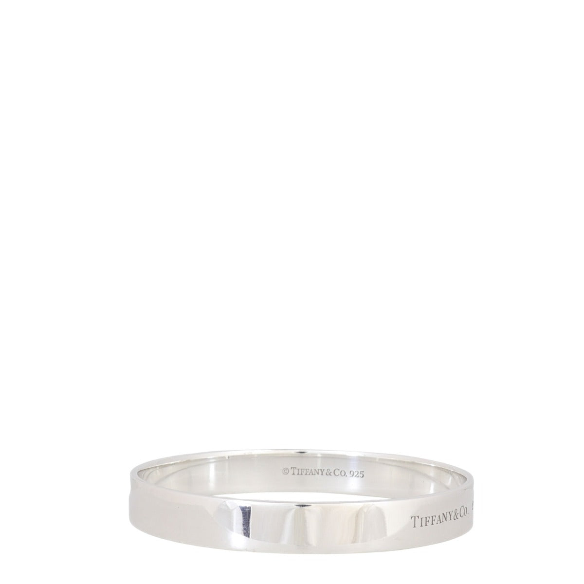 Tiffany & Co Keyhole Diamond Sterling Silver Bangle