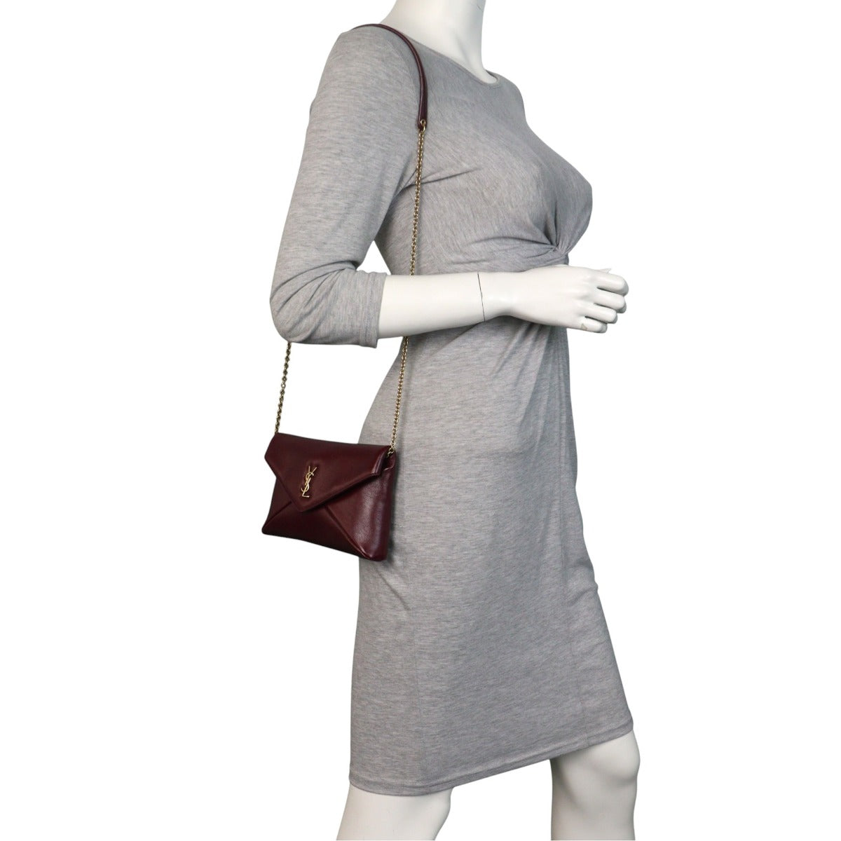 Saint Laurent Cassandre Pouch with Chain