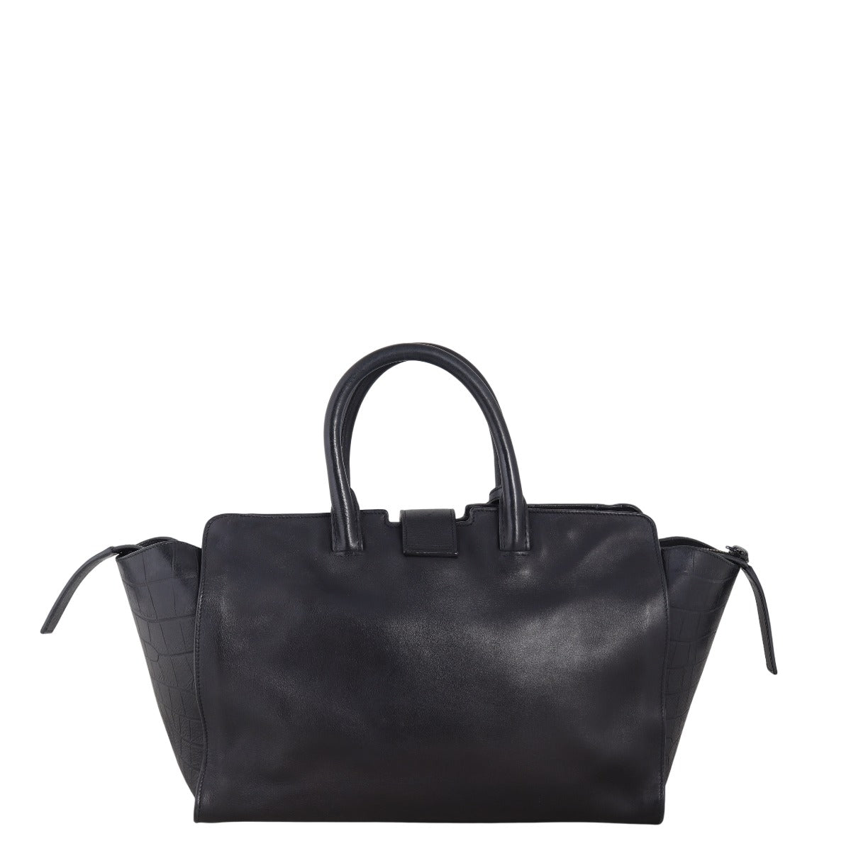 Saint Laurent Downtown Cabas Croc-Embossed