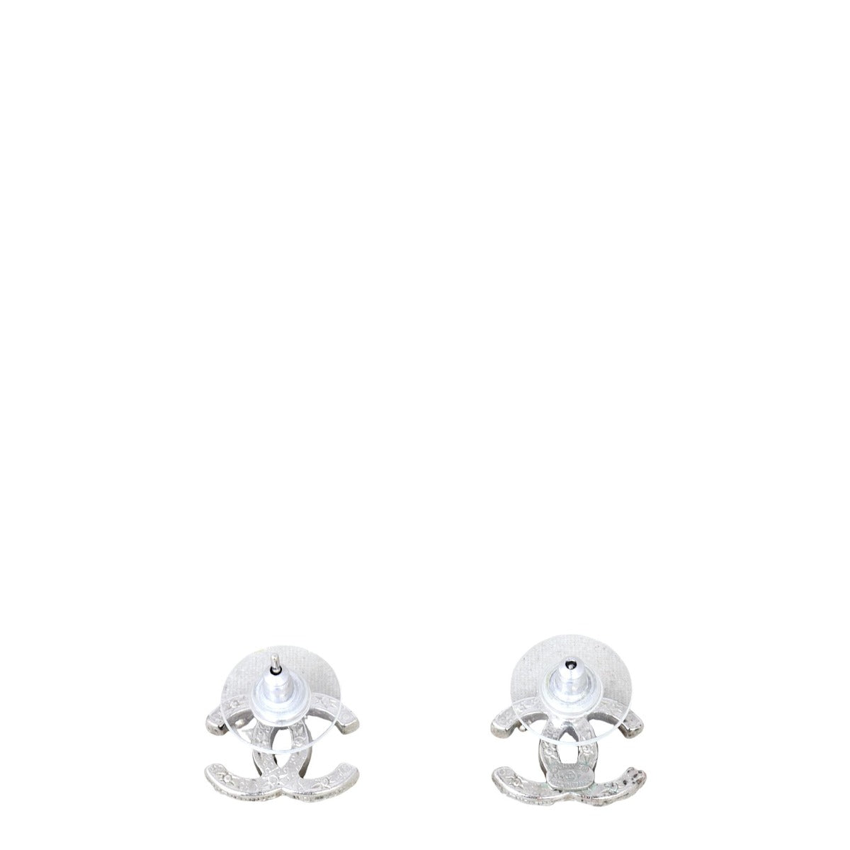 Chanel CC Crystal Stud Earrings