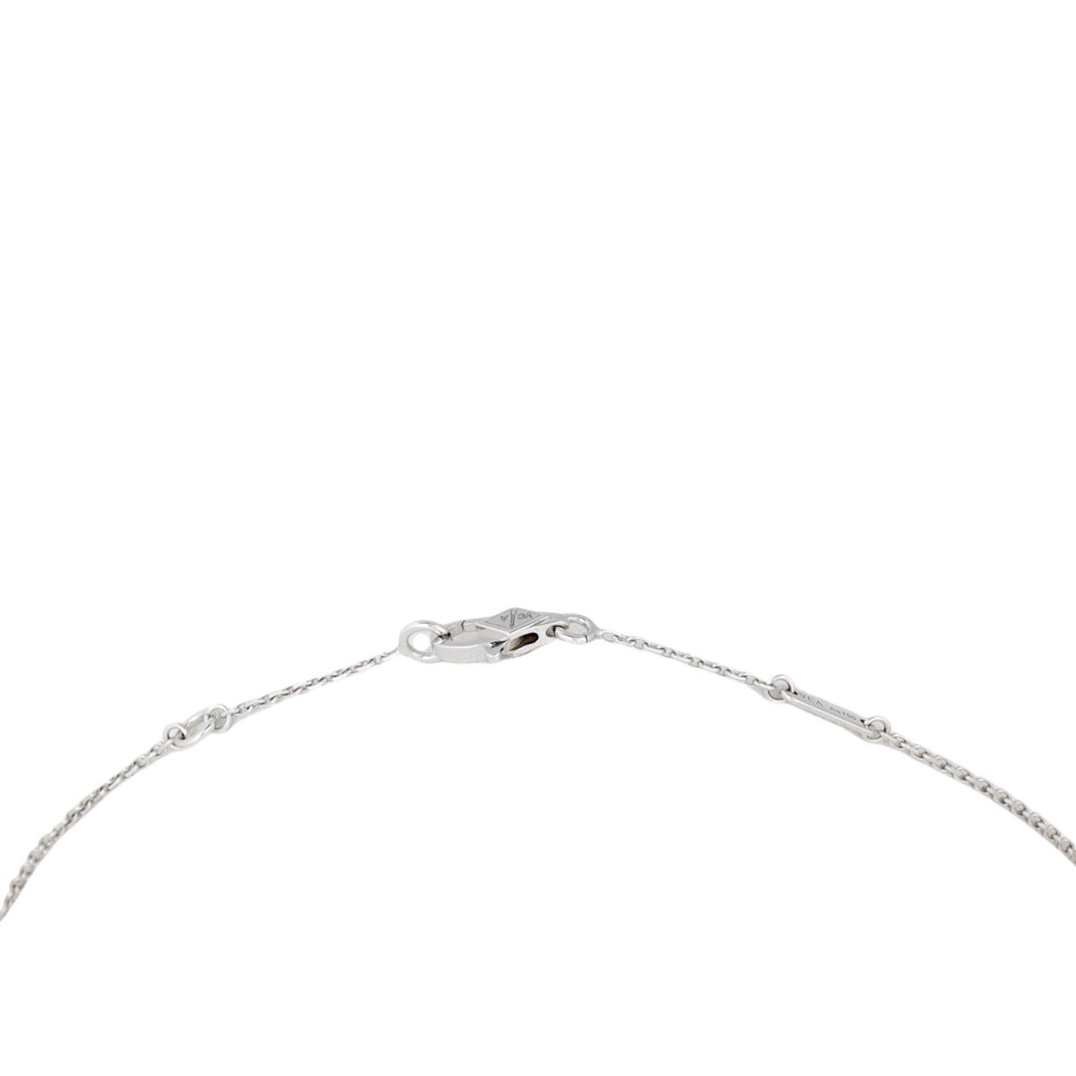 Van Cleef & Arpels Sweet Alhambra Diamond 18k White Gold Pendant Necklace
