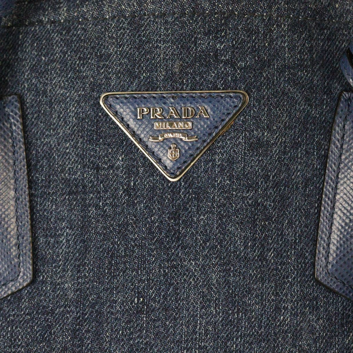 Prada Saffiano Denim Double Bag