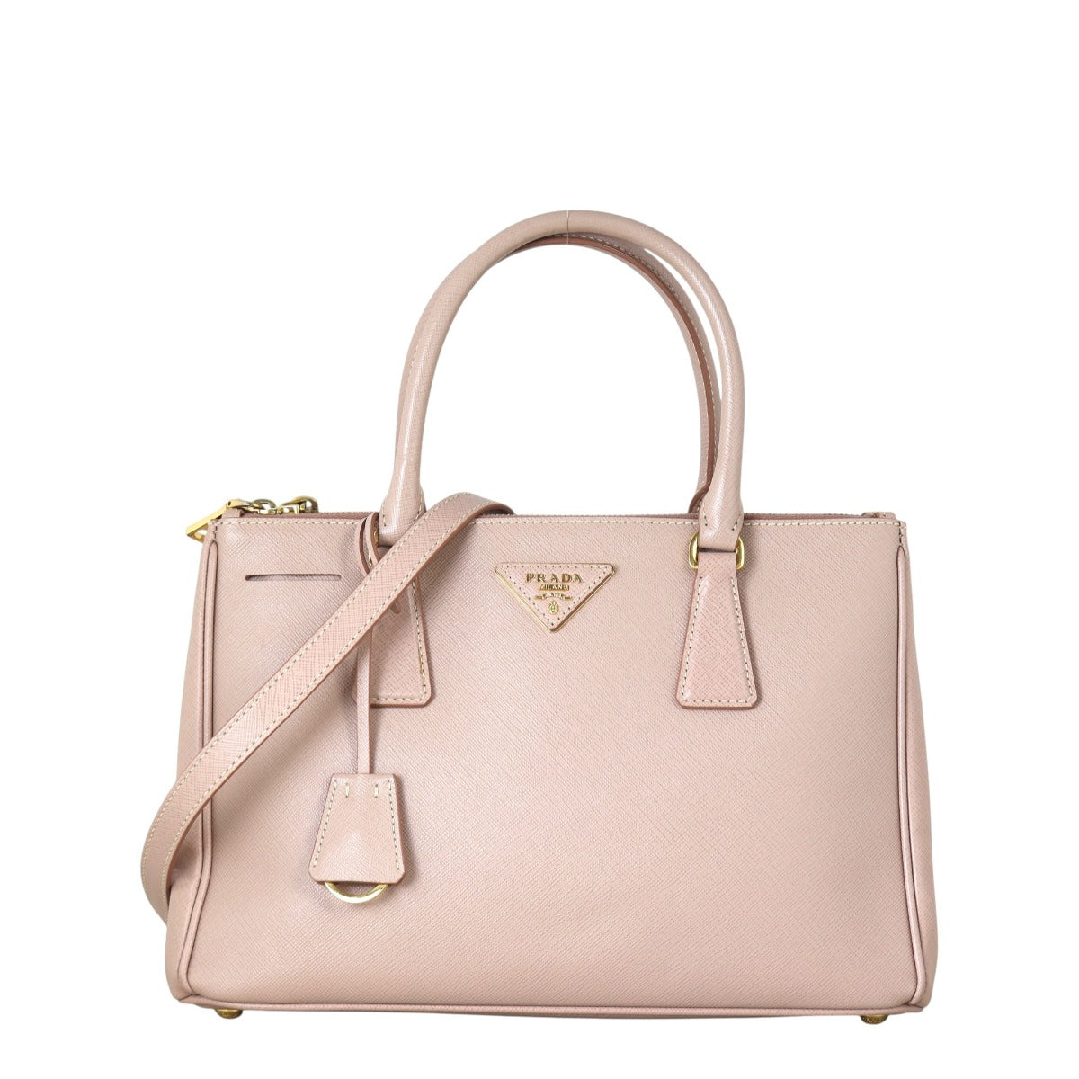 Prada Saffiano Lux Galleria Double Zip Tote Small
