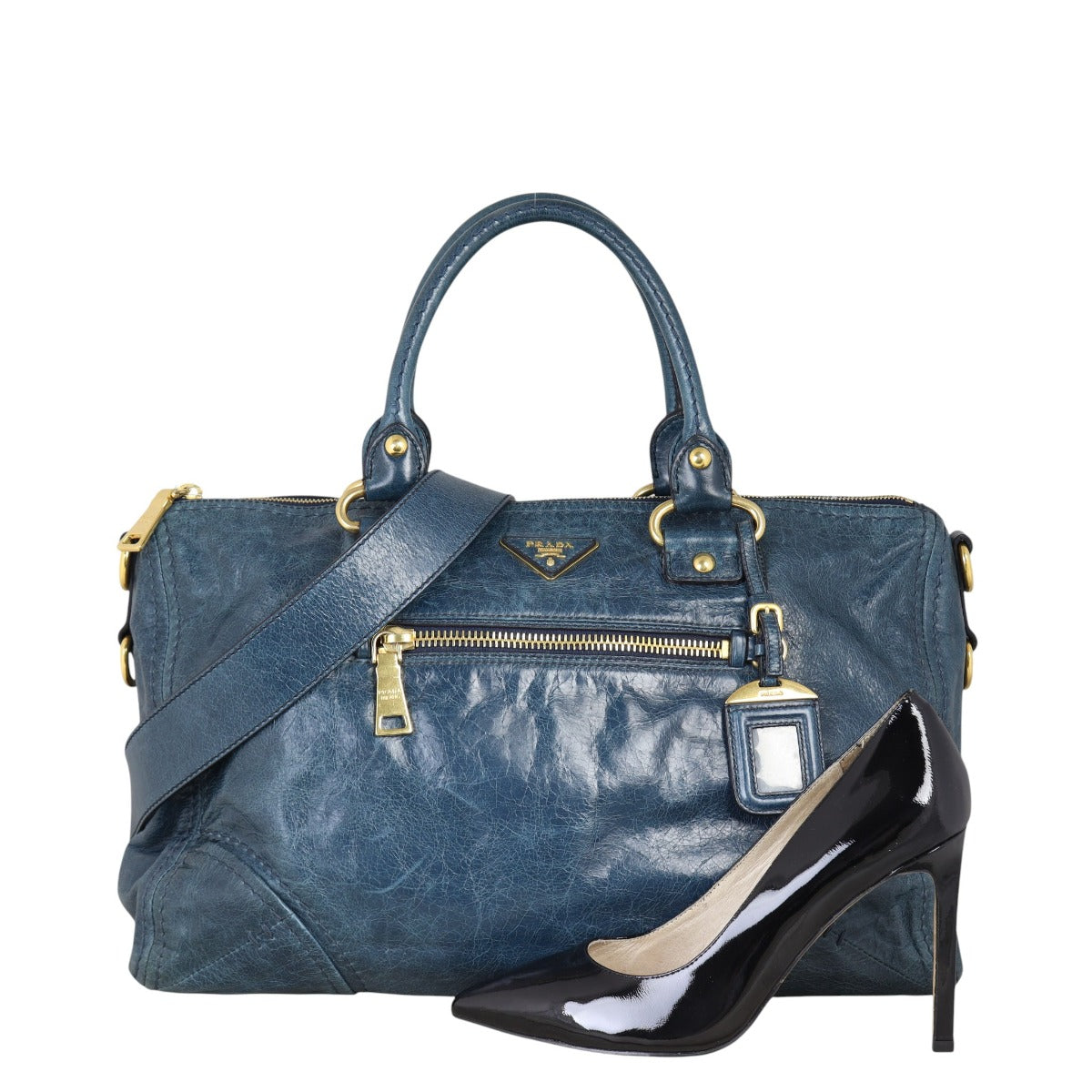 Prada Vitello Shine Two-Way Tote