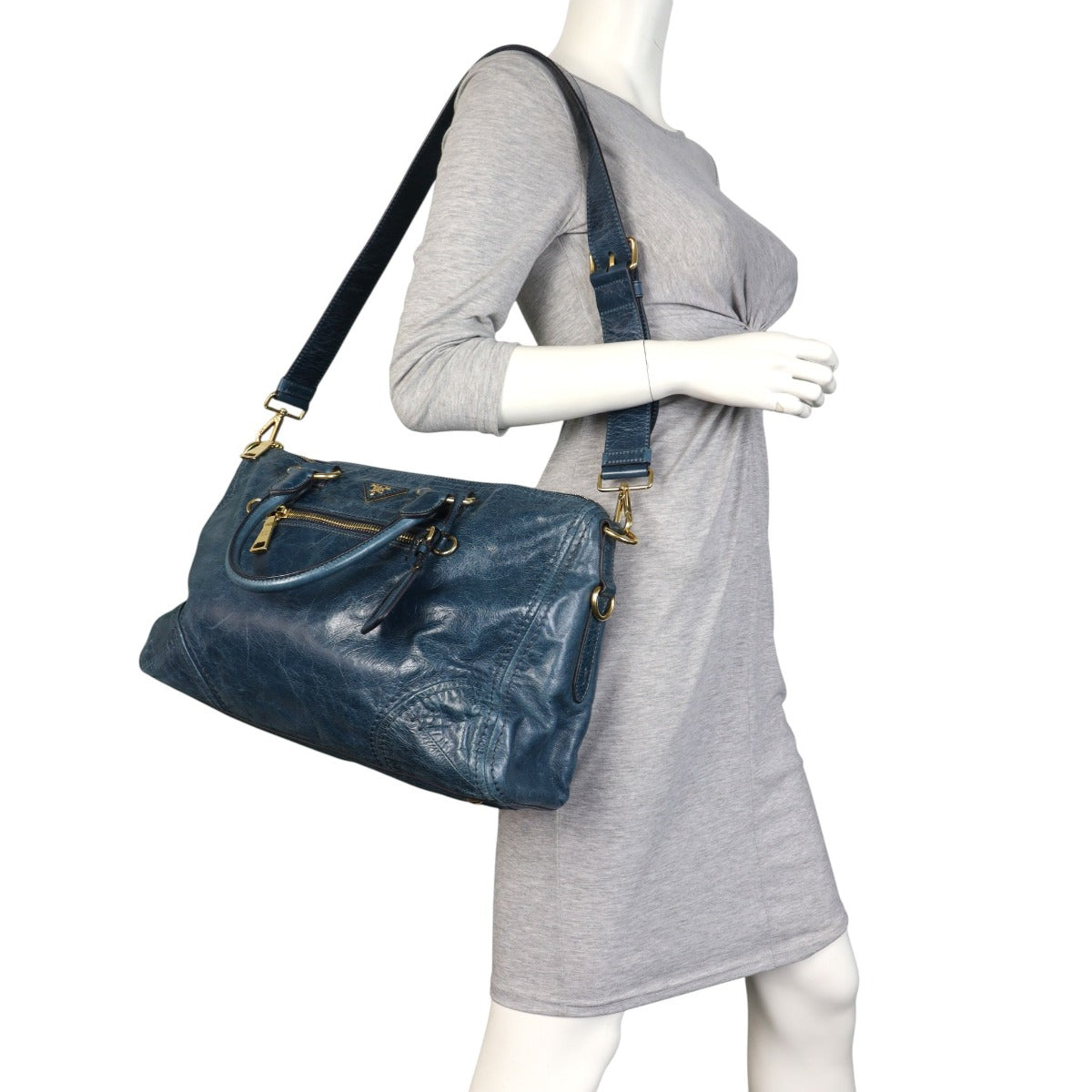 Prada Vitello Shine Two-Way Tote