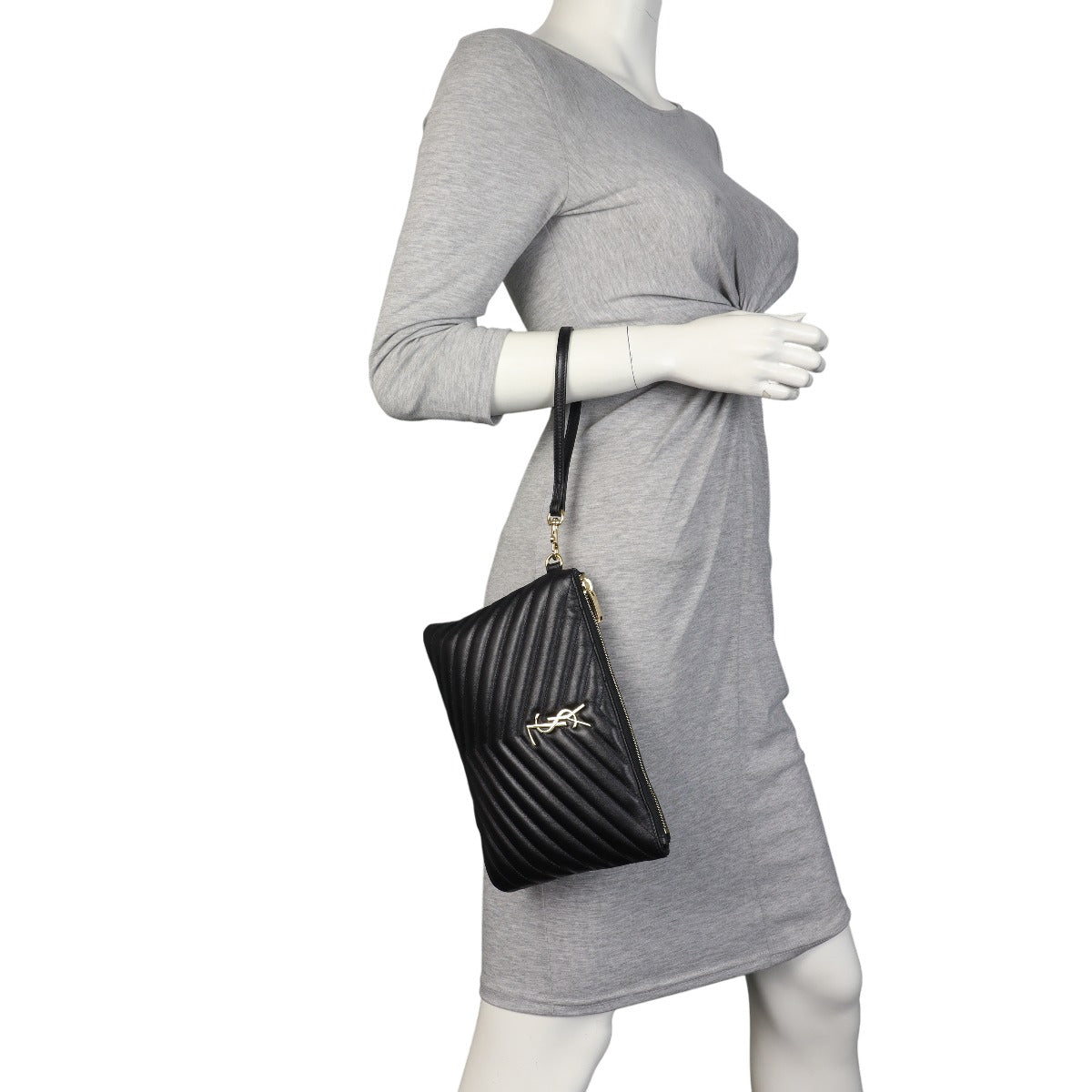 Saint Laurent Cassandre Monogram Matelasse Pouch