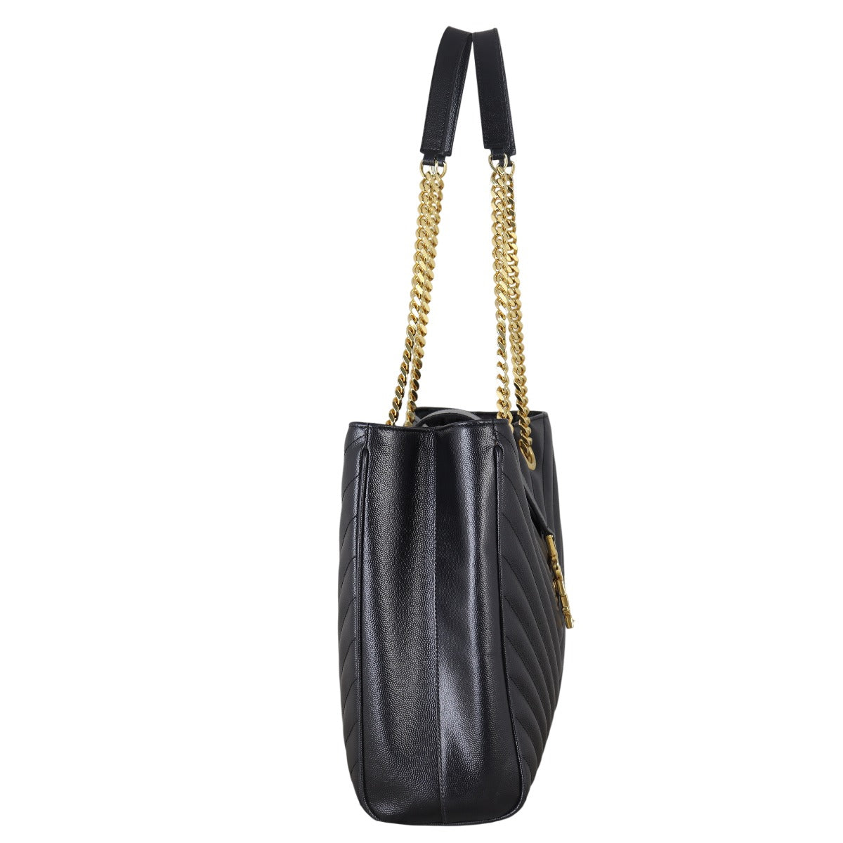 Saint Laurent Chevron Shopping Tote
