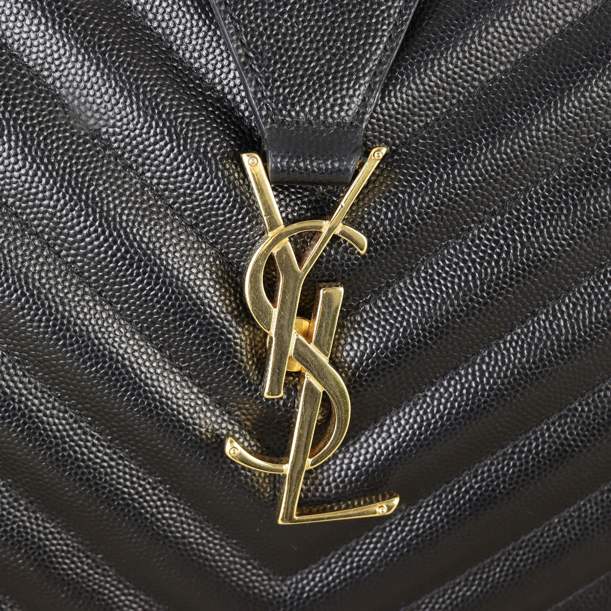 Saint Laurent Chevron Shopping Tote