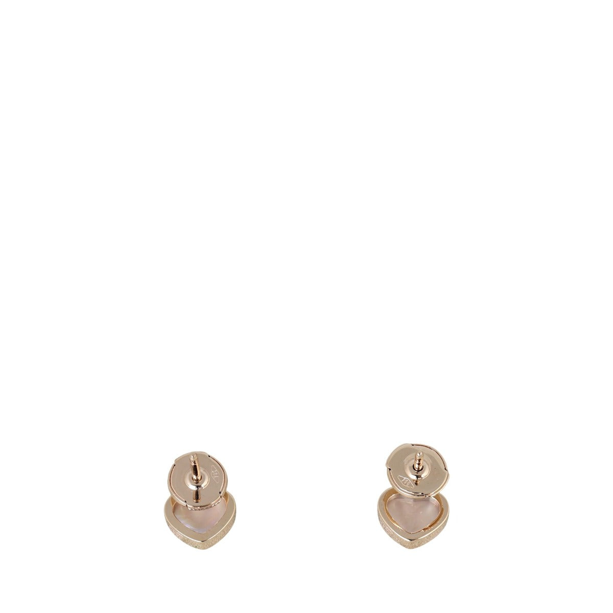Chopard Happy Hearts Mother of Pearl 18k Rose Gold Stud Earrings